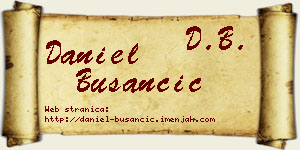 Daniel Busančić vizit kartica